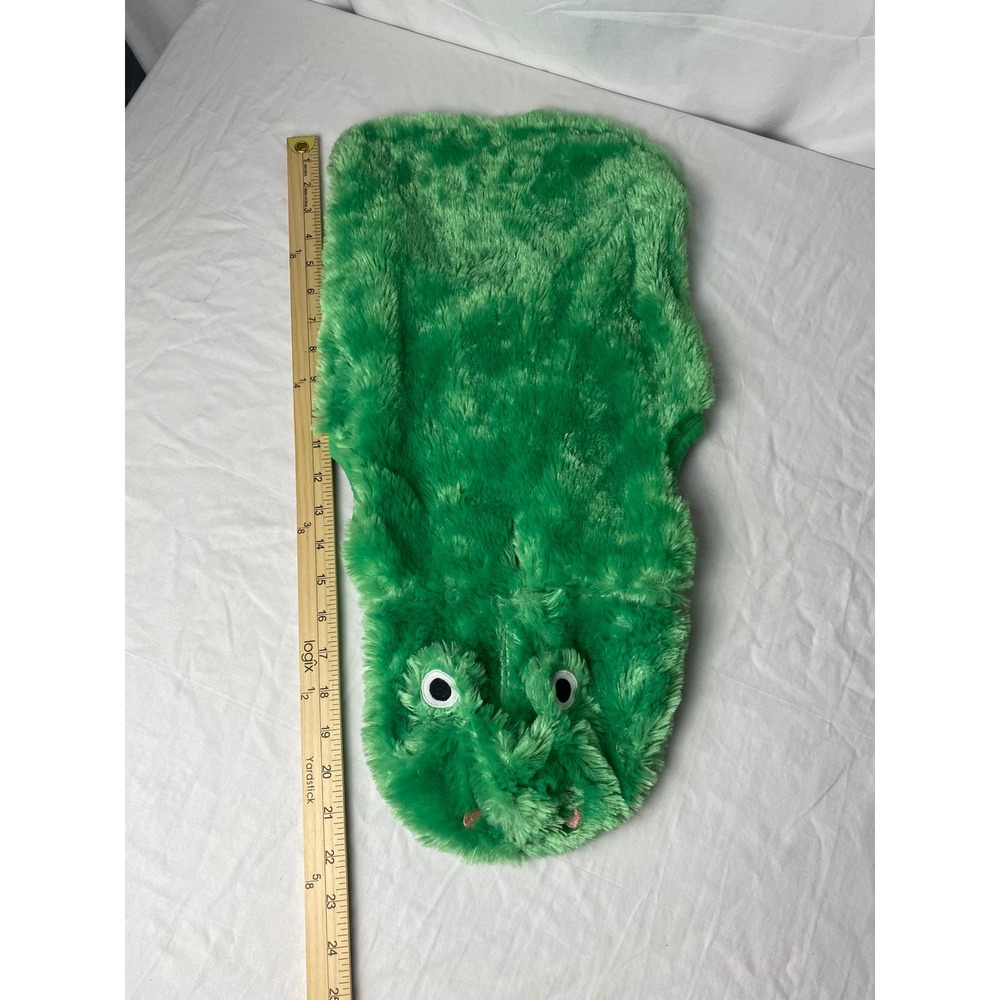 Green frog Plush‎ Dog Costume Hoodie Size L Fuzzy Pet Apparel